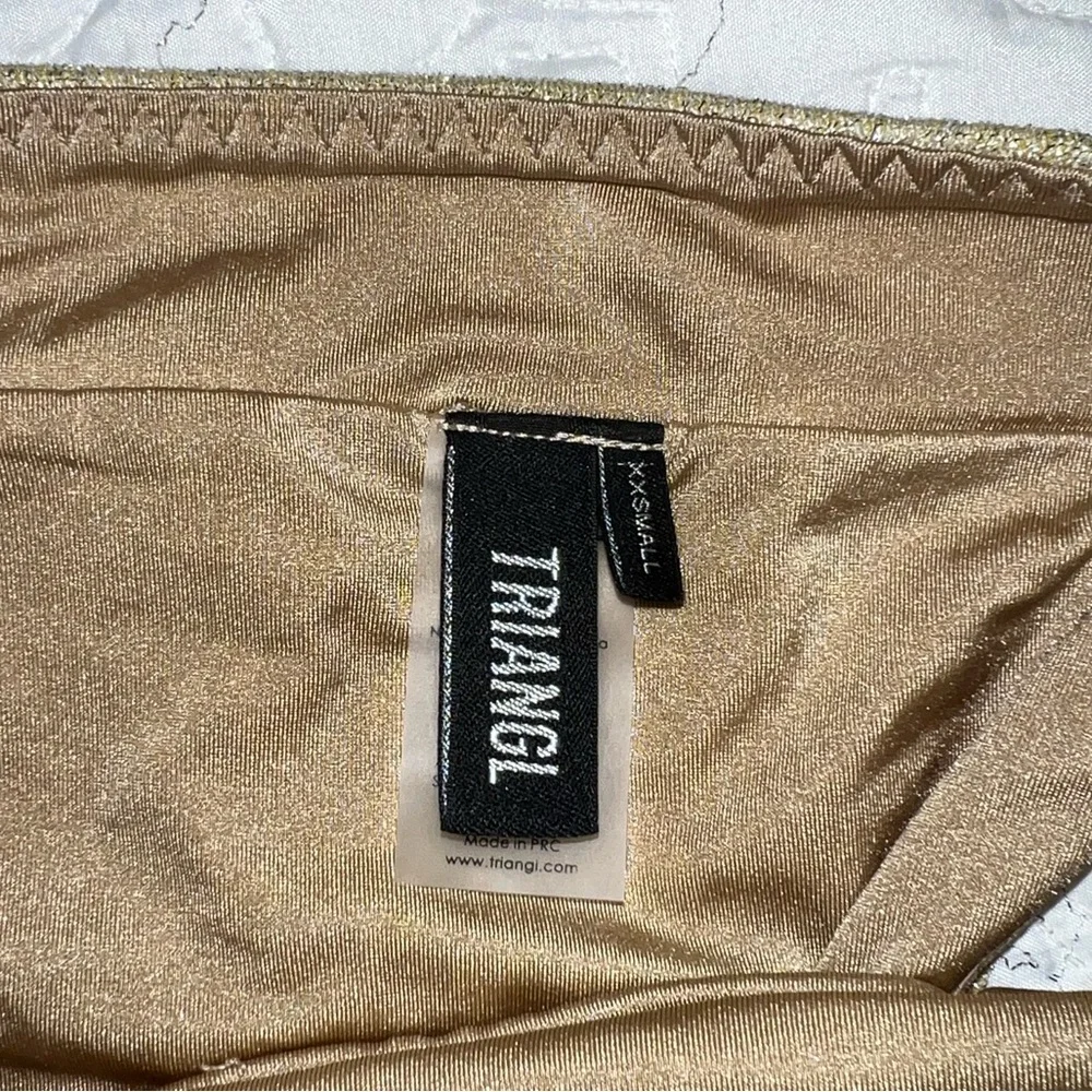 Triangl Swimwear Gold Shimmer Bikini